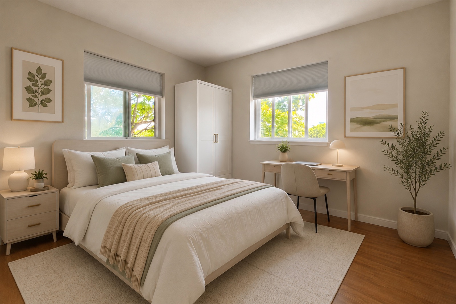 Bedroom in a renovated 2-bedroom at 197 Calumet St (representative photo)